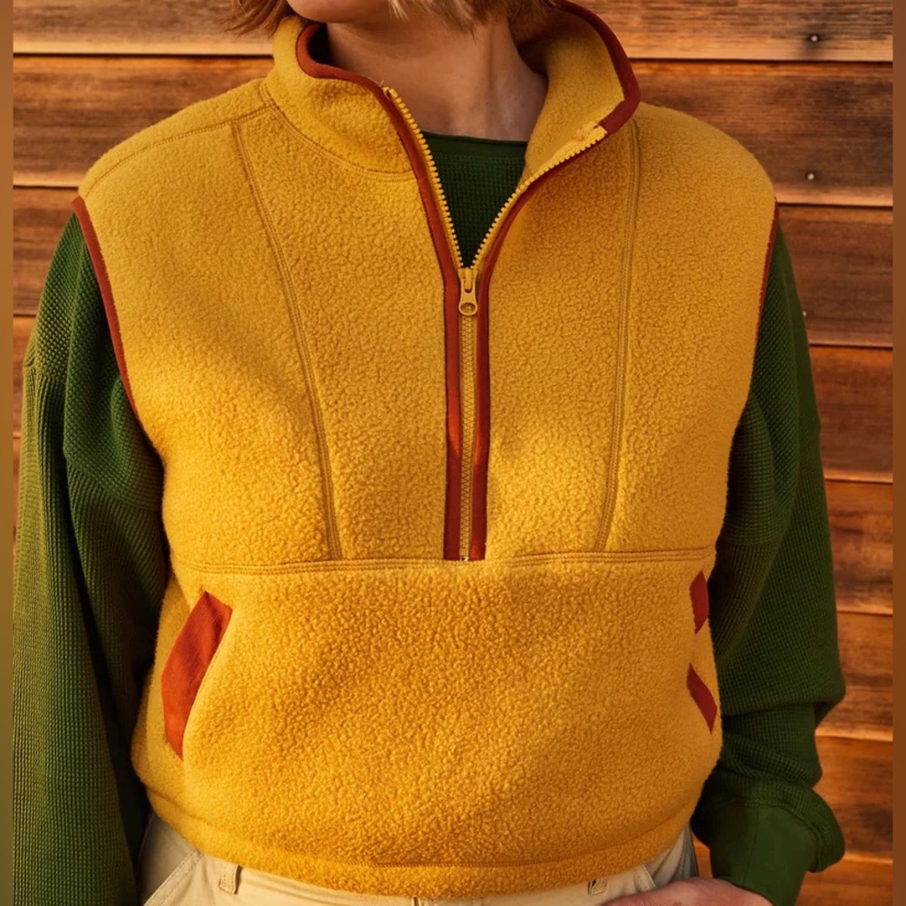 Toad&Co Yellow Fleece Vest